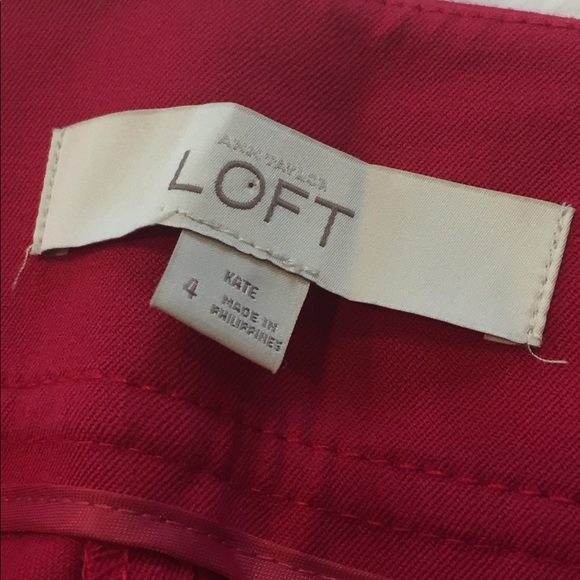 Ann Taylor Red KATE Dress Pants Slacks 4 EUC - Picture 5 of 7